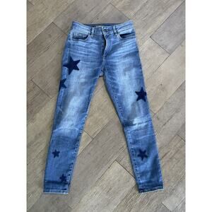 NWT DL1961 Florence Cropped Jean 27 Instasculpt Skinny light denim, dark stars